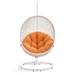 Hide Outdoor Patio Swing Chair With Stand - White Orange - MOD2899