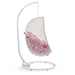 Hide Outdoor Patio Swing Chair With Stand - White Red - MOD2901