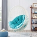 Hide Outdoor Patio Swing Chair With Stand - White Turquoise - MOD2902
