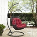 Arbor Outdoor Patio Wood Swing Chair - Red - MOD2909