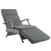 Envisage Chaise Outdoor Patio Wicker Rattan Lounge Chair - Light Gray Charcoal - MOD2922