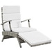 Envisage Chaise Outdoor Patio Wicker Rattan Lounge Chair - Light Gray White - MOD2926