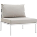 Harmony 5 Piece Outdoor Patio Aluminum Sectional Sofa Set B - White Beige - MOD2933