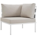 Harmony 5 Piece Outdoor Patio Aluminum Sectional Sofa Set B - White Beige - MOD2933