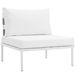 Harmony 5 Piece Outdoor Patio Aluminum Sectional Sofa Set B - White White - MOD2961