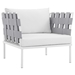 Harmony 6 Piece Outdoor Patio Aluminum Sectional Sofa Set A - White White - MOD2968