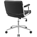 Portray Mid Back Upholstered Vinyl Office Chair - Black - MOD2969