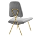 Ponder Performance Velvet Lounge Chair - Gray - MOD2978