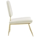 Ponder Performance Velvet Lounge Chair - Ivory - MOD2979