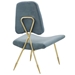 Ponder Performance Velvet Lounge Chair - Sea Blue - MOD2980