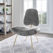 Ponder Upholstered Sheepskin Fur Lounge Chair - Gray - MOD2981