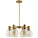 Resound Amber Glass And Brass Pendant Chandelier - - MOD3007