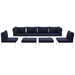 Harmony 8 Piece Outdoor Patio Aluminum Sectional Sofa Set B - White Navy - MOD3068
