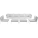 Harmony 8 Piece Outdoor Patio Aluminum Sectional Sofa Set B - White White - MOD3071
