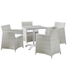 Junction 5 Piece Outdoor Patio Dining Set C - Gray White - MOD3120