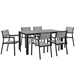 Maine 7 Piece Outdoor Patio Dining Set A - Brown Gray - MOD3162