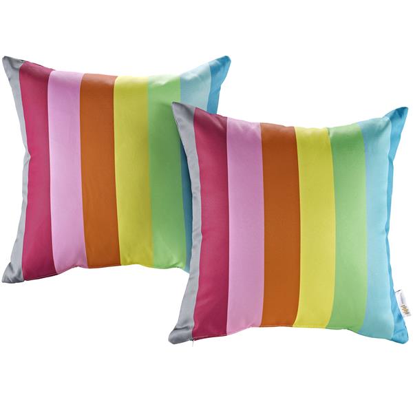 Modway Two Piece Outdoor Patio Pillow Set - Rainbow 
