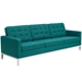 Loft 2 Piece Upholstered Fabric Sofa and Armchair Set - Teal - MOD3257