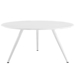 Lippa 60" Round Wood Top Dining Table with Tripod Base - White - MOD3349