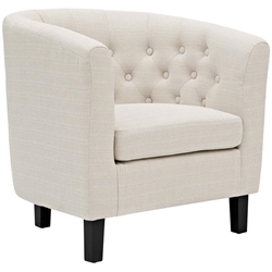 Prospect Upholstered Fabric Armchair - Beige 