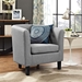 Prospect Upholstered Fabric Armchair - Light Gray - MOD3393