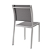 Shore Side Chair Outdoor Patio Aluminum Set of 2 - Silver Gray - MOD3454