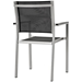 Shore Dining Chair Outdoor Patio Aluminum Set of 2 - Silver Black - MOD3455