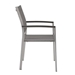 Shore Dining Chair Outdoor Patio Aluminum Set of 2 - Silver Gray - MOD3456