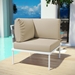 Harmony Outdoor Patio Aluminum Corner Sofa - White Beige - MOD3489