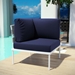 Harmony Outdoor Patio Aluminum Corner Sofa - White Navy - MOD3491