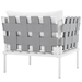 Harmony Outdoor Patio Aluminum Armchair - White White - MOD3496