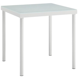 Harmony Outdoor Patio Aluminum Side Table - White 