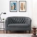 Prospect Upholstered Fabric Loveseat - Gray - MOD3540