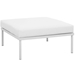 Harmony 3 Piece Outdoor Patio Aluminum Sectional Sofa Set - White White - MOD3567