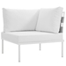 Harmony 5  Piece Outdoor Patio Aluminum Sectional Sofa Set - White White - MOD3587