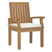 Marina Outdoor Patio Teak Dining Chair - Natural White Style B - MOD3600