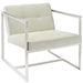 Hover Upholstered Vinyl Lounge Chair - White - MOD3605