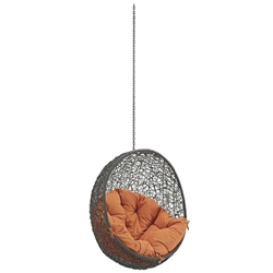 Hide Outdoor Patio Swing Chair Without Stand - Gray Orange 