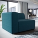 Mingle Fabric Left-Facing Sofa - Blue - MOD3711