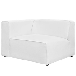 Mingle Fabric Left-Facing Sofa - White 