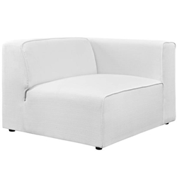 Mingle Fabric Right-Facing Sofa - White 