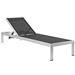 Shore Chaise with Cushions Outdoor Patio Aluminum Set of 2 - Silver Beige - MOD3759