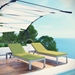 Shore Chaise with Cushions Outdoor Patio Aluminum Set of 2 - Silver Peridot - MOD3764