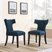 Curve Dining Side Chair Fabric Set of 2 - Azure - MOD3782