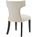 Curve Dining Side Chair Fabric Set of 2 - Beige - MOD3783