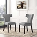 Curve Dining Side Chair Fabric Set of 2 - Gray - MOD3787