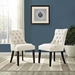 Regent Dining Side Chair Fabric Set of 2 - Beige - MOD3796