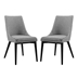Viscount Dining Side Chair Fabric Set of 2 - Light Gray