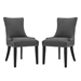 Marquis Dining Side Chair Fabric Set of 2 - Gray - MOD3822