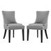 Marquis Dining Side Chair Fabric Set of 2 - Light Gray - MOD3824